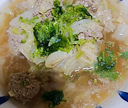 冬季暖身~白菜羊肉丸子汤的做法