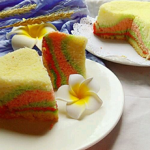简易彩虹蛋糕的做法