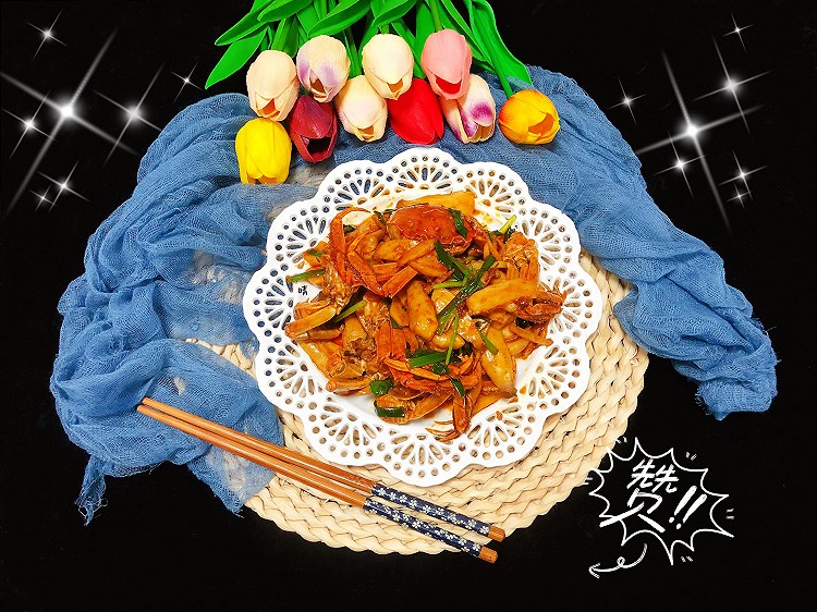 韩式螃蟹炒杏鲍菇㊙️的做法
