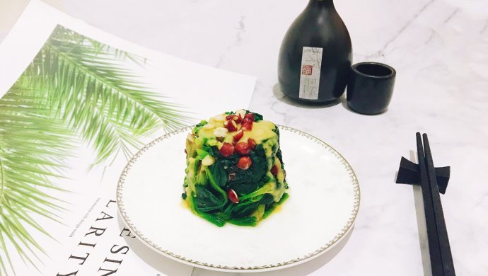 花生麻酱拌菠菜