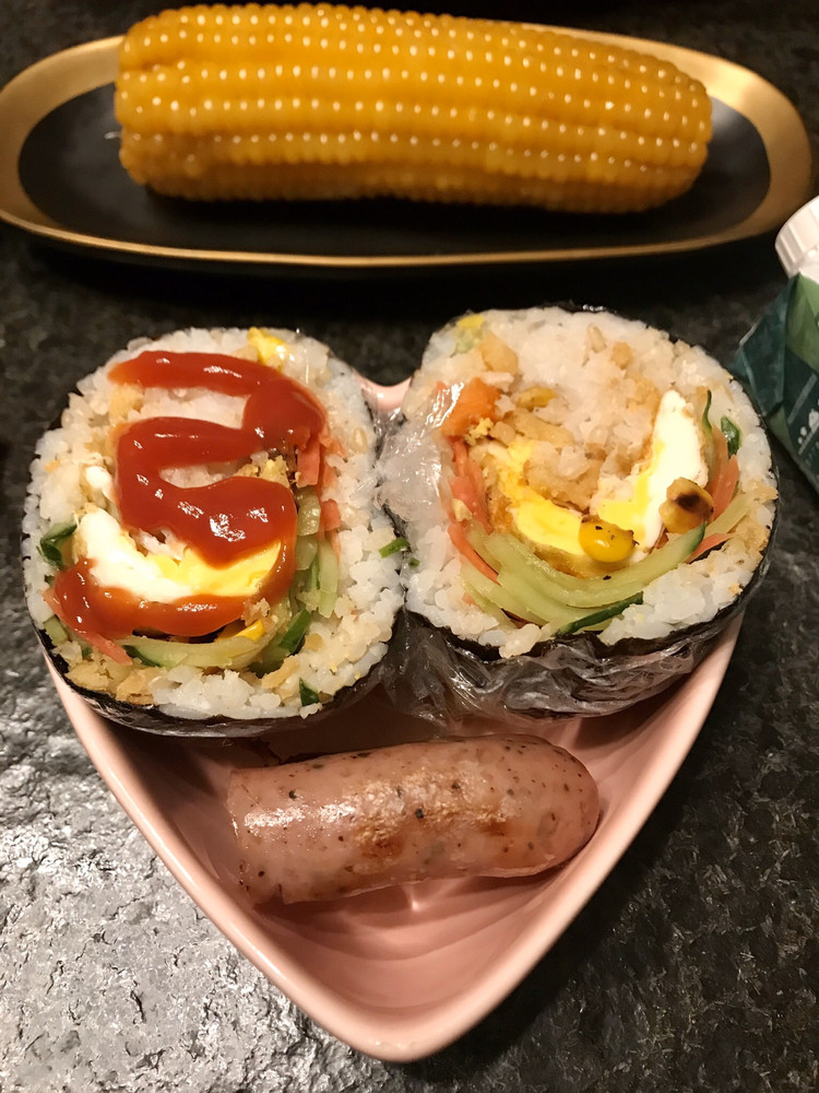剩米饭之奥尔良鸡胸肉饭团的做法