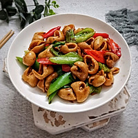 青红椒炒肥肠的做法图解13