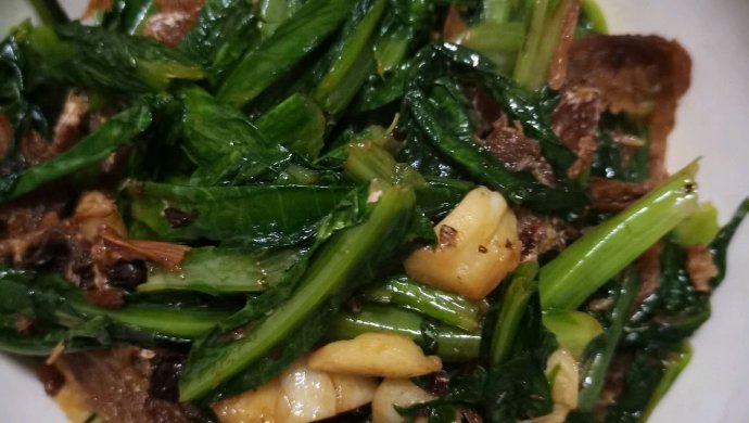 豆豉鲮鱼炒油麦菜