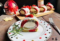 #甜蜜暖冬，“焙”感幸福#高颜值圣诞双色蛋糕卷的做法