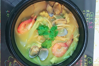 咖喱海鲜意面