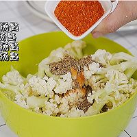 香辣孜然烤花菜的做法图解3