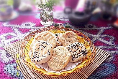 双色芝麻烧饼