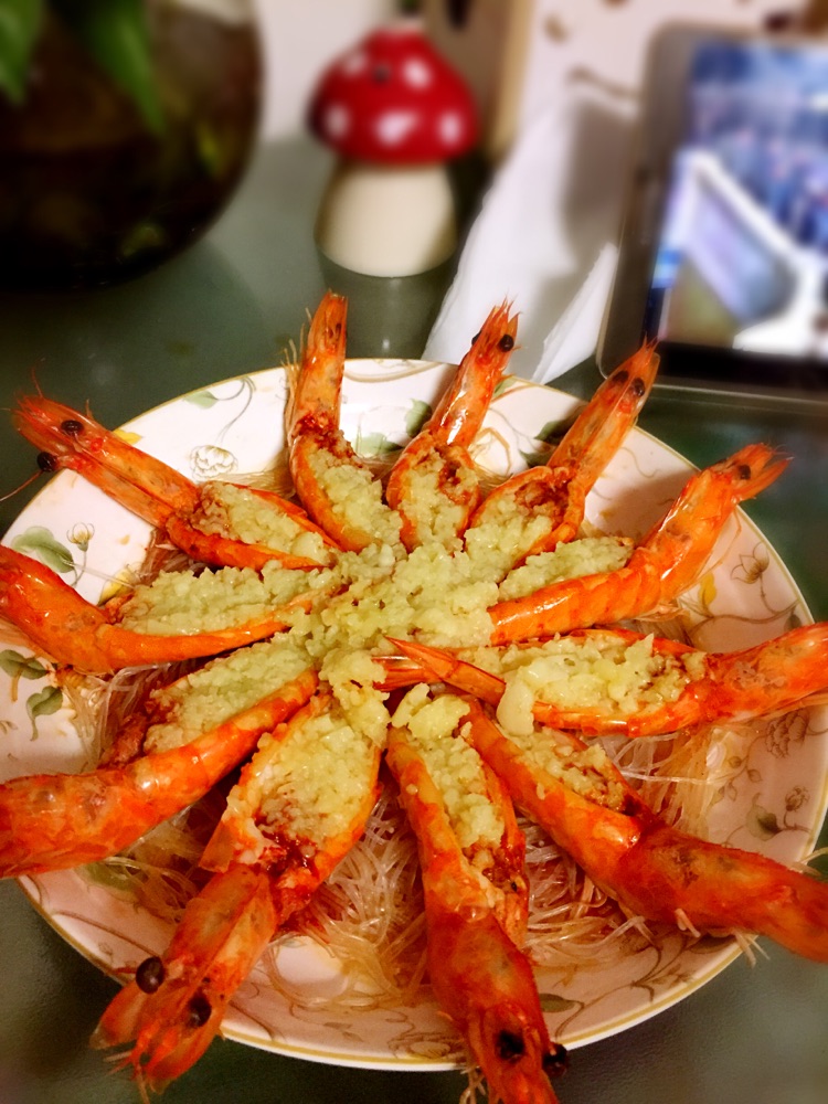 蒜蓉粉丝开背虾的做法图解11