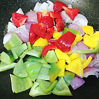 快手家常菜 蚝油彩椒煎豆腐 营养丰富的健康素菜的做法图解6