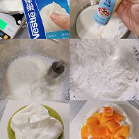 斑斓椰子芒果奶油蛋糕的做法图解4
