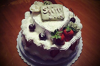 【装饰蛋糕】双层生日蛋糕