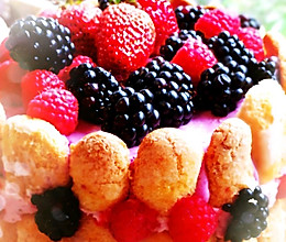 浆果缤纷～夏洛特蛋糕的做法
