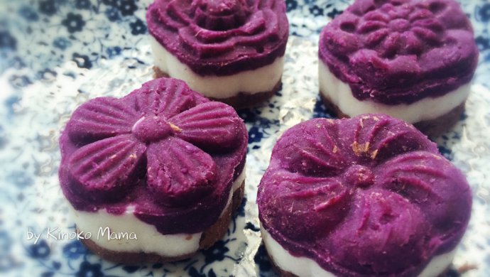 三彩素糕（紫薯+山药+红豆）