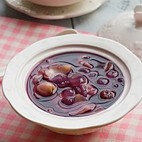 美容养颜甜汤（百合皂角米紫薯糖水）的做法图解7
