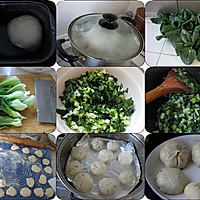 自己制作的青菜包的做法图解1