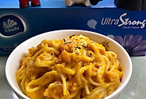 #萌萌輔食#寶寶輔食之三文魚南瓜醬意粉的做法