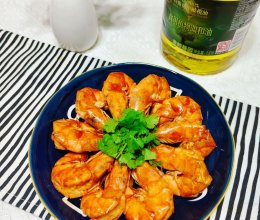 #金龙鱼橄榄油调和油520美食菜谱#吮指茄汁大虾的做法