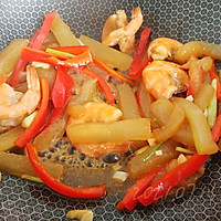 蒜香虾油焖瓜条的做法图解7