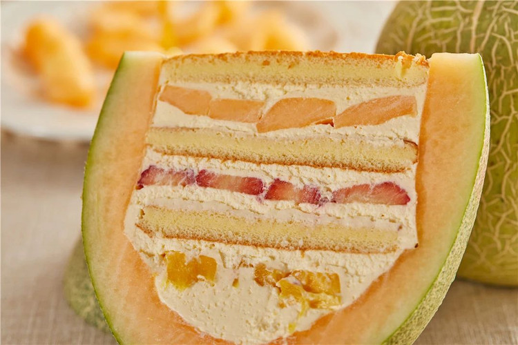 网红蜜瓜蛋糕 | 火爆全网の夏日限定美食的做法