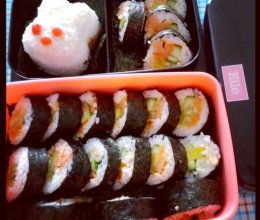 爱心寿司便当╮(╯3╰)╭紫菜包饭的做法