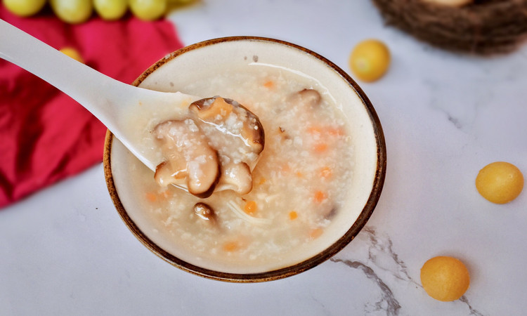 营养早餐·香菇瑶柱胡萝卜粥的做法