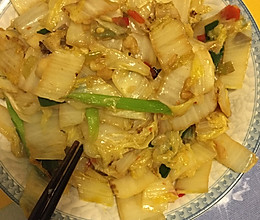 剁辣椒炝白菜的做法