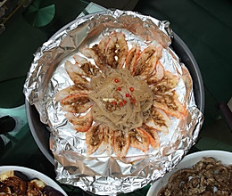 蒜蓉粉丝开边虾的做法