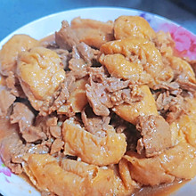 瘦肉炒油豆腐