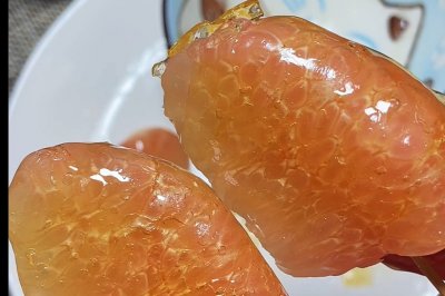 微波炉版的柚子糖墩 酸酸甜甜 一口下去满嘴柚子香