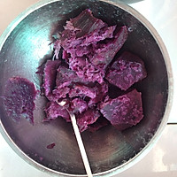 紫薯牛奶麦片糕的做法图解2