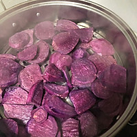 健康可爱的紫薯糯米饼的做法图解1