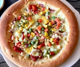 家庭版八寸厚底蔬菜披萨做法的做法