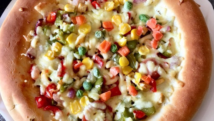 家庭版八寸厚底蔬菜披萨做法