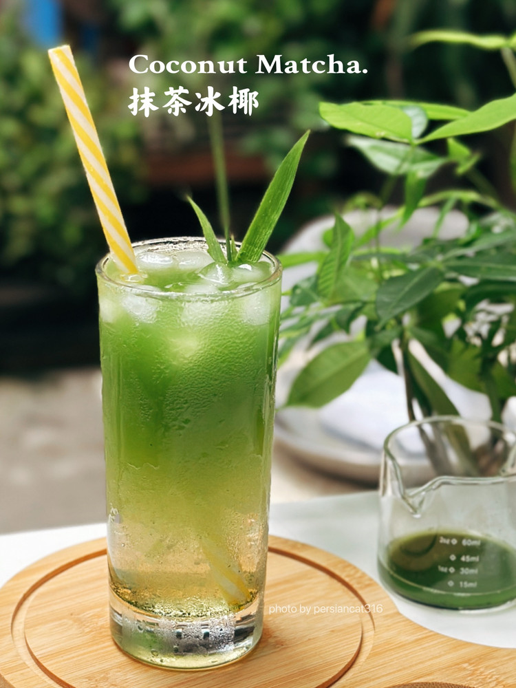 夏日抹茶冰椰的做法