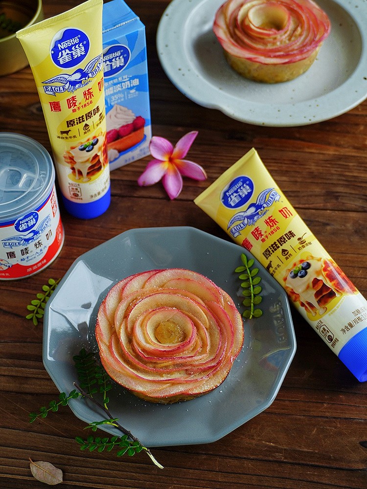 玫瑰苹果燕麦蛋糕的做法