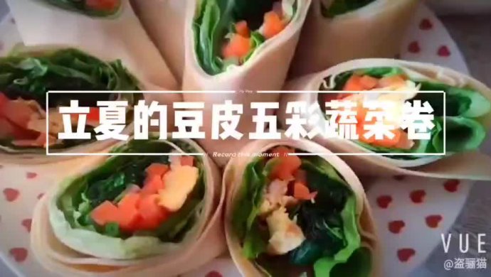 夏日小食光五彩豆皮蔬菜卷