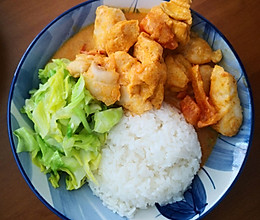 新加坡咖喱鱼饭的做法