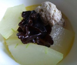 自制手工肉圆——冬瓜野菌肉圆汤的做法
