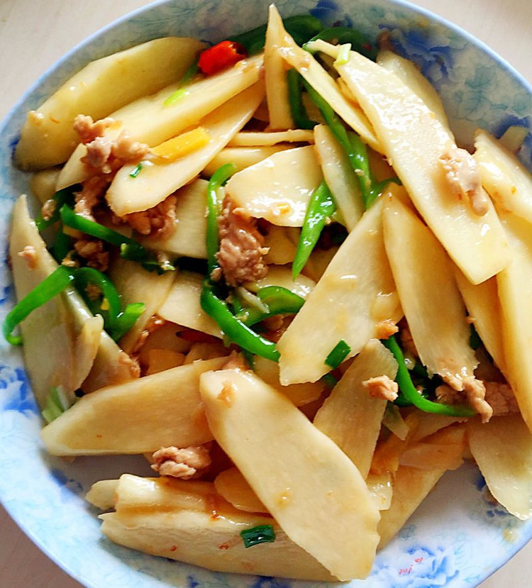 山药肉丝的做法
