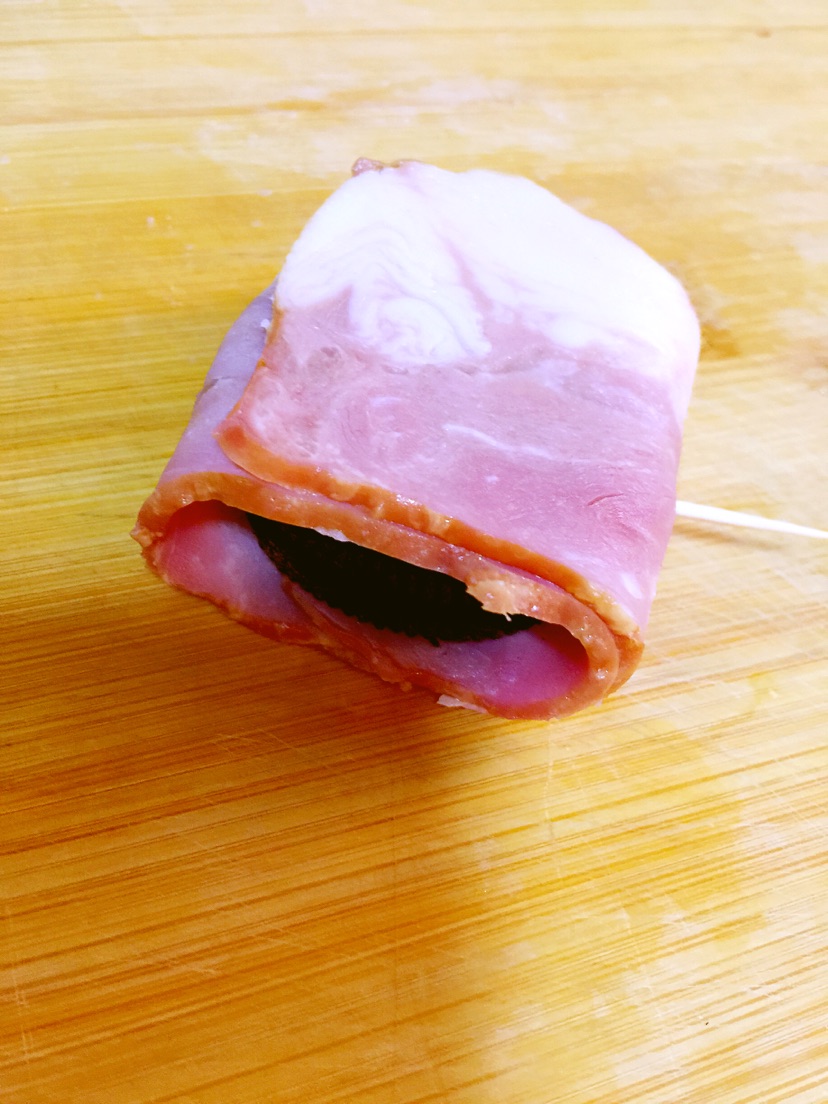 油炸培根奥利奥的做法图解2