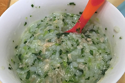 【宝宝辅食10＋】三文鱼青菜肉米粥