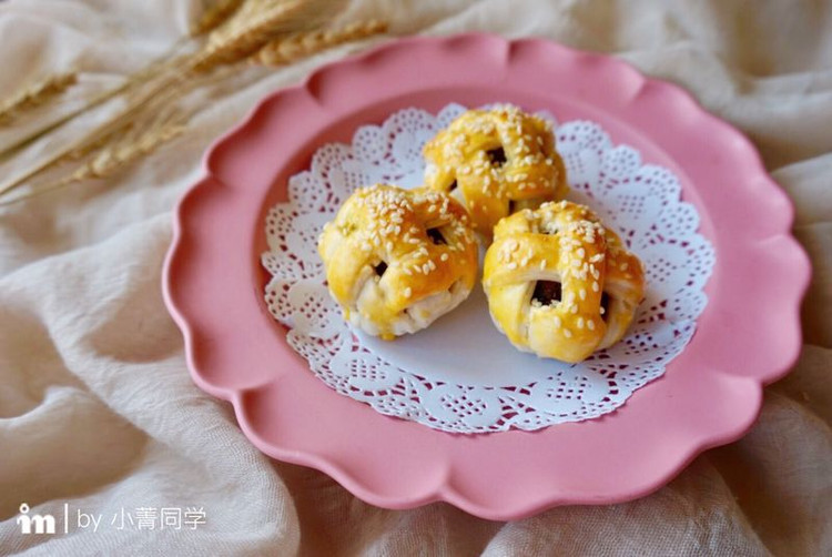 豆沙坚果绣球酥的做法