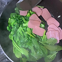 火腿鸡毛菜的做法图解5
