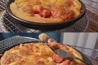 6寸火腿肠菠萝芝士披萨