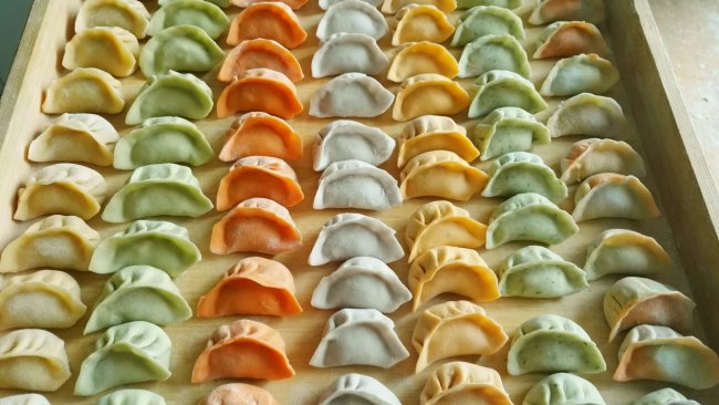 彩色水饺的做法
