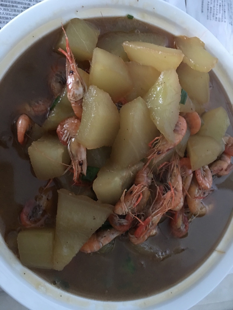 老黄瓜炒河虾的做法