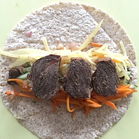 燕麦饼卷菜的做法图解4