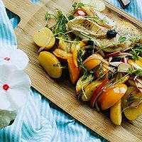 夏季轻食#黑椒三文鱼配油桃土豆沙拉#的做法图解10