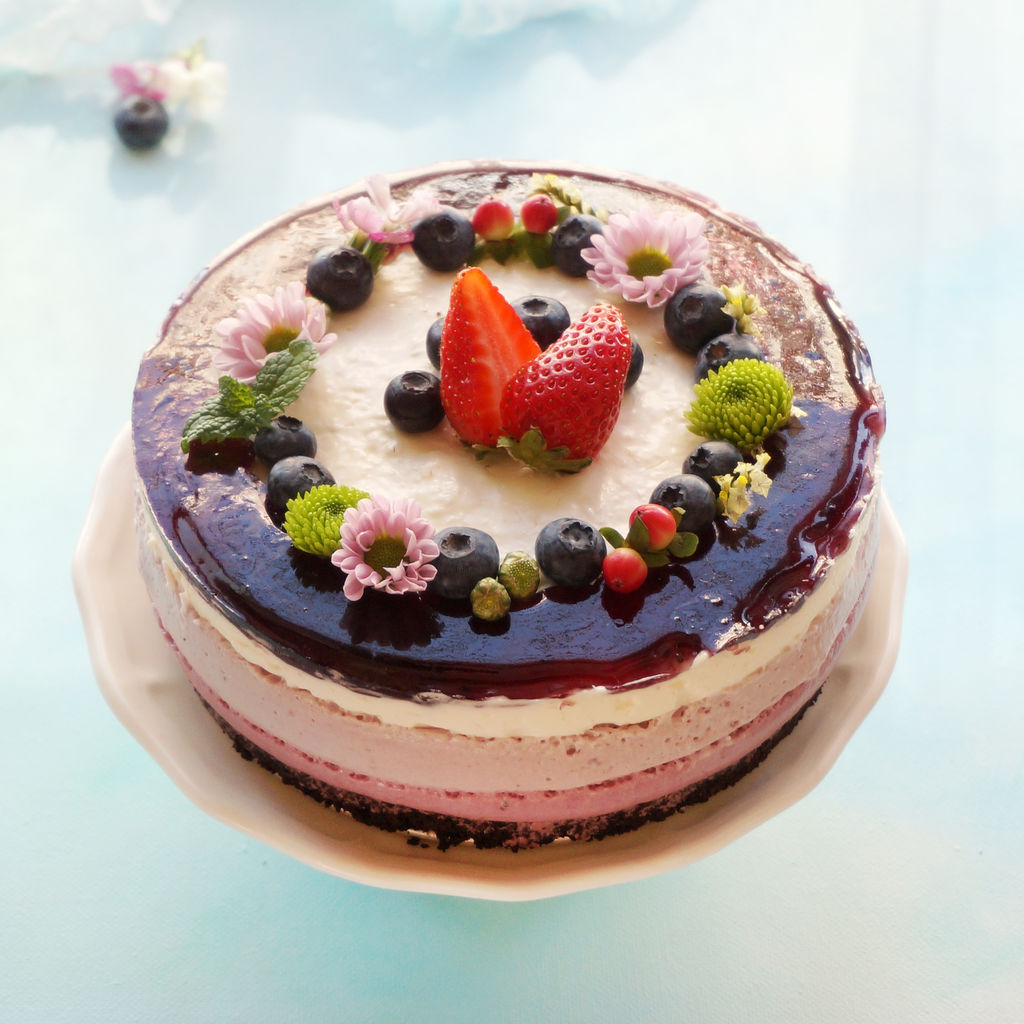 蓝莓冻芝士蛋糕高清图片大全【蛋糕图片】_百悦米西点培训
