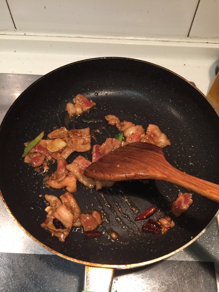 扁豆炒肉的做法图解4